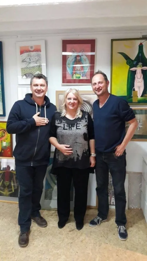 Martin Augustín, Anka Ondrušeková v ateliéri Andreja Augustína