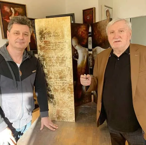 Kamil Peteraj, Martin Augustín pri práci v ateliéri na Novohradskej ulici na spoločnom oltári