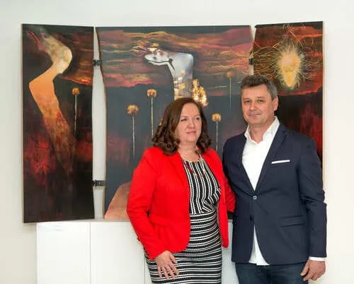 Carmen Kováčová, Martin Augustín pred oltárom Odpúšťam, v Galérii u Anjela v Kežmarku